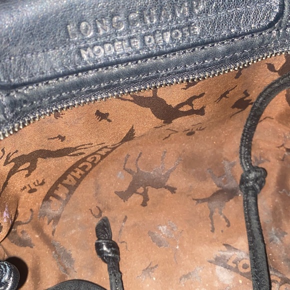 SOLD LONGCHAMP BUTTERY BLACK RARE LEATHER MINI CROSSBODY Bag GORG EDGY - Picture 14 of 16